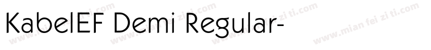 KabelEF Demi Regular字体转换